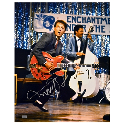 Michael J. Fox Autographed Back to the Future 16x20 Johnny B. Goode Photo