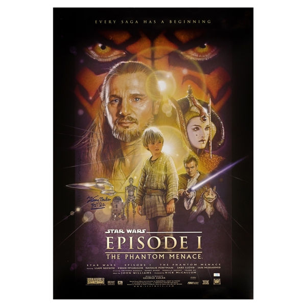 Kenny Baker Autographed Star Wars: Episode I The Phantom Menace 27x40 Single-Sided Poster