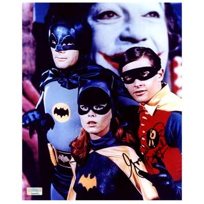 Yvonne Craig Autographed Classic Batman 1966 Batgirl, Batman, Robin 8x10 Photo