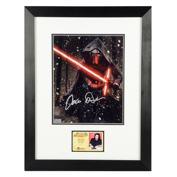 Adam Driver Autographed Star Wars: The Force Awakens Kylo Ren Starkiller Base 8x10 Framed Photo