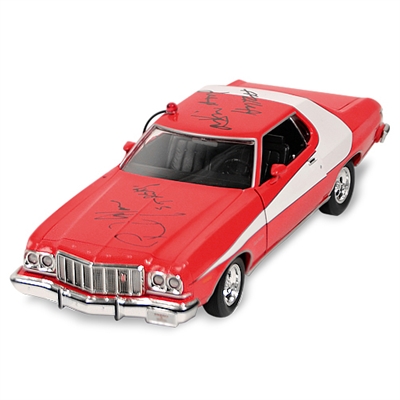 David Soul and Paul Michael Glaser Autographed Starsky and Hutch Torino 1:18 Scale Die-Cast Car