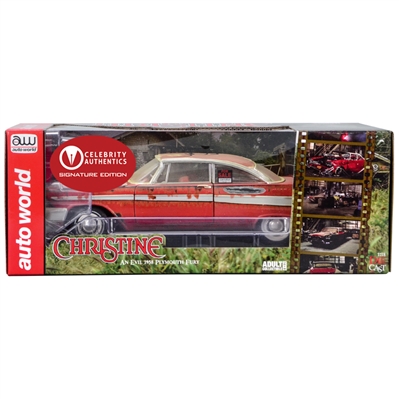 John Carpenter Autographed Christine (1983) 1958 Plymouth Fury 1:18 Scale Rusted Die-Cast