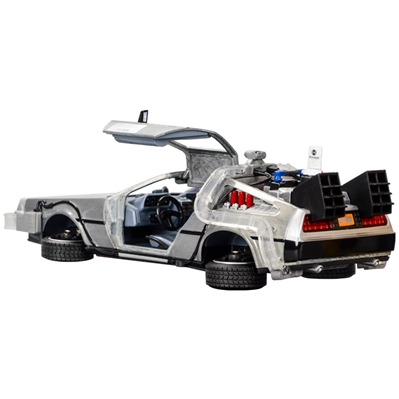 Michael J. Fox, Christopher Lloyd Autographed Back to the Future 1:24 Scale Die-Cast Flying Time Machine DeLorean