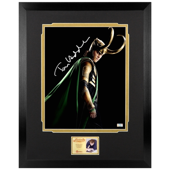 Tom Hiddleston Autographed Loki The Avengers 11x14 Framed Photo