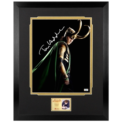 Tom Hiddleston Autographed Loki The Avengers 11x14 Framed Photo