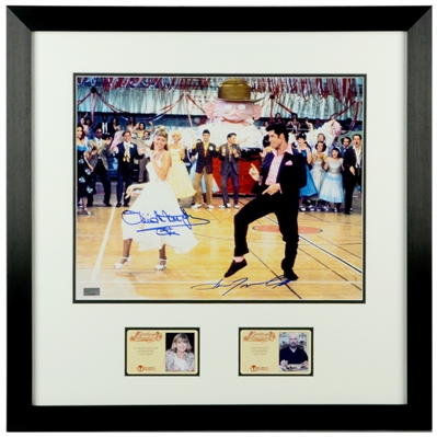 Olivia Newton-John and John Travolta Autographed Grease Dance Scene 11x14 Framed Photo * Very Rare
