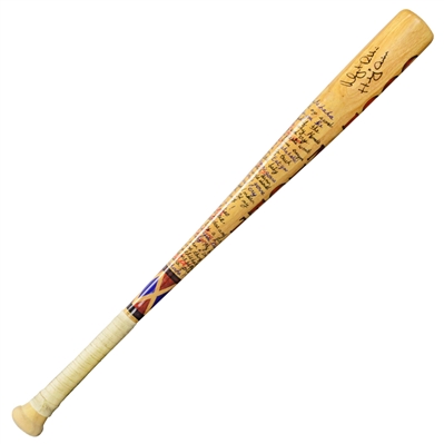 Margot Robbie Autographed Suicide Squad Harley Quinn Good Night Baseball Bat with Harley Quinn Inscription