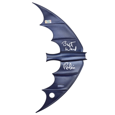 Adam West and Burt Ward Autographed 1:1 Scale Batman Utility Belt and Batarang Set