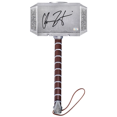 Chris Hemsworth Autographed Hasbro Marvel Legends Avengers Thor Prop Replica 1:1 Hammer