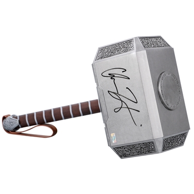 Chris Hemsworth Autographed Hasbro Marvel Legends Avengers Thor Prop Replica 1:1 Hammer