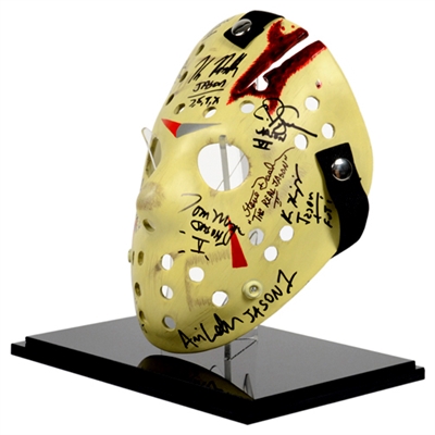 Friday the 13th Jason Voorhees Cast Autographed 1:1 Scale Mask Series 2 with Display Case