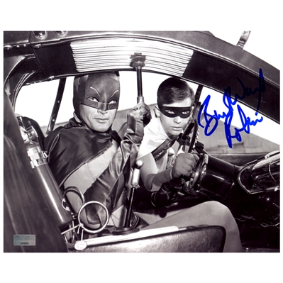  Burt Ward Autographed Classic Batman & Robin 8x10 Photo