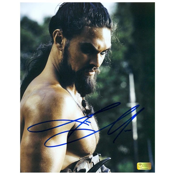 Jason Momoa Autographed Game of Thrones Khal Drogo 8x10 Photo