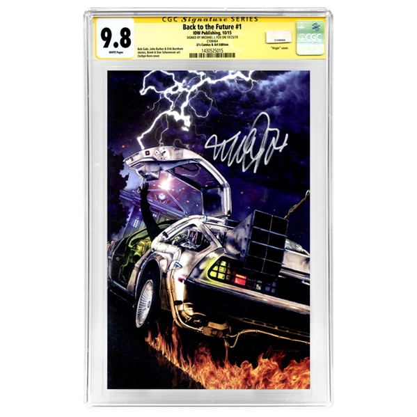 Michael J. Fox Autographed Back to the Future #1 CGC SS 9.8 Mint JJ Comics Exclusive Corbyn Kern Variant (mint)