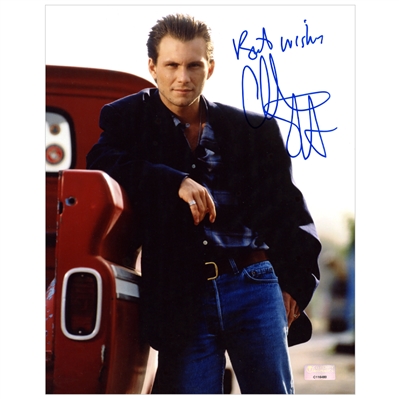 Christian Slater Autographed Casual 8x10 Photo with Best Wishes Inscription