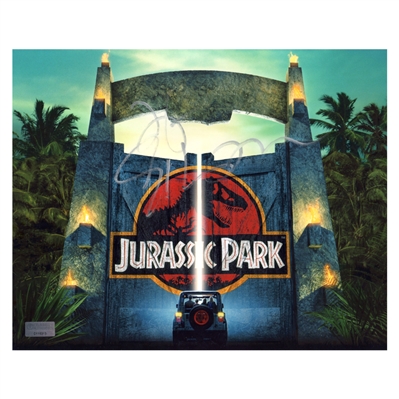 Jeff Goldblum Autographed Jurassic Park Gates 8x10 Photo