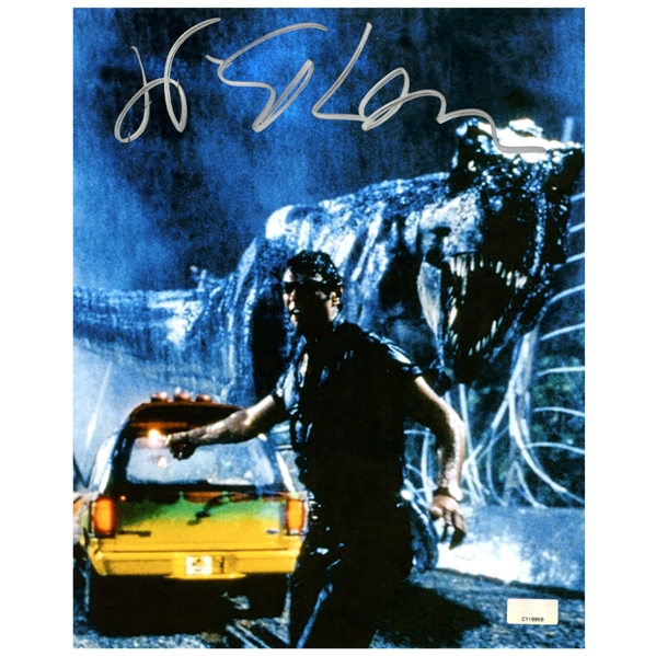 Jeff Goldblum Autographed Jurassic Park T-Rex Danger 8x10 Photo