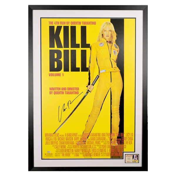 Uma Thurman Autographed 2003 Kill Bill: Volume 1 24x36 Single-Sided Framed Movie Poster