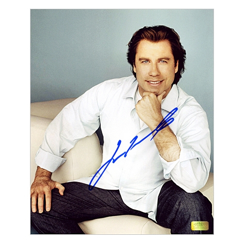 John Travolta Autographed 8×10 Casual Portrait Photo