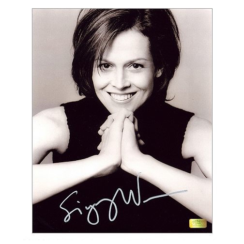 Sigourney Weaver Autographed Sepia Portrait 8x10 Photo