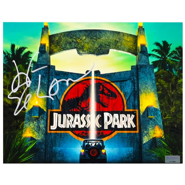  Jeff Goldblum Autographed Jurassic Park Gates 8x10 Photo