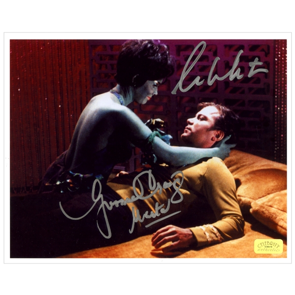 William Shatner, Yvonne Craig Autographed Star Trek Captain Kirk and Marta 8x10 Photo