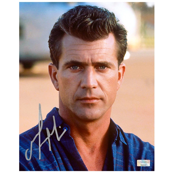 Mel Gibson Autographed 1990 Air America Gene 8x10 Close Up Photo