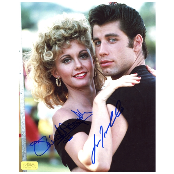 Olivia Newton-John & John Travolta Autographed Grease Greased Lightning 8x10 Photo