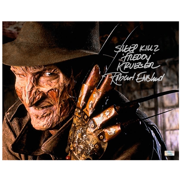 Robert Englund Autographed A Nightmare on Elm Street Freddy Krueger 11x14 Photo with Sleep Killz! Freddy Krueger Inscription