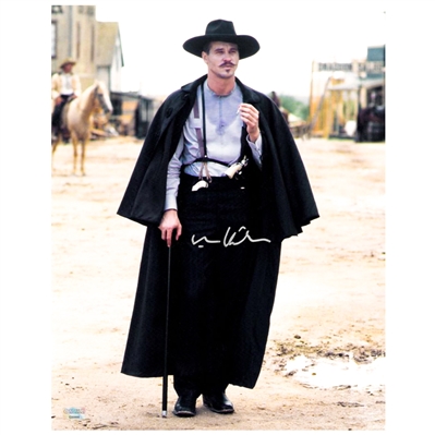 Val Kilmer Autographed Tombstone Doc Holliday 11x14 Photo