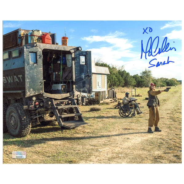 Mo Collins Autographed Fear The Walking Dead Sarah Campsite 8x10 Photo with Sarah Inscription