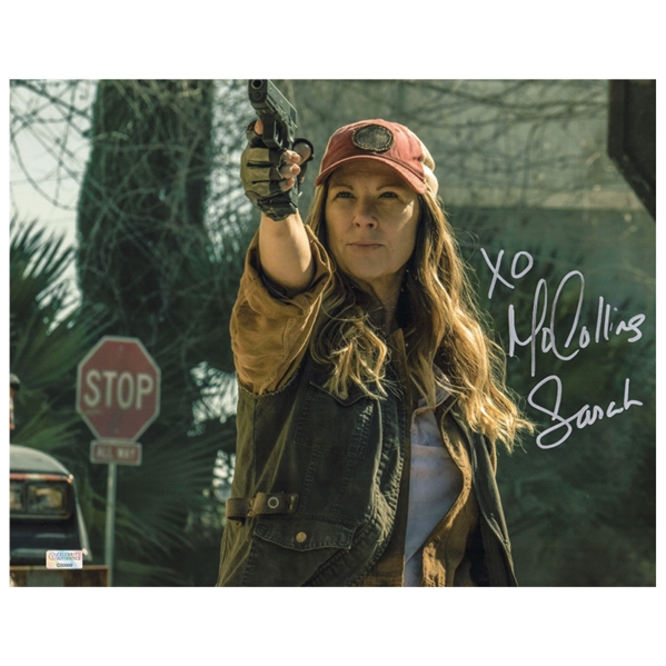 Mo Collins Autographed Fear The Walking Dead Sarah Takes Aim 11x14 Scene Photo with Sarah Inscription