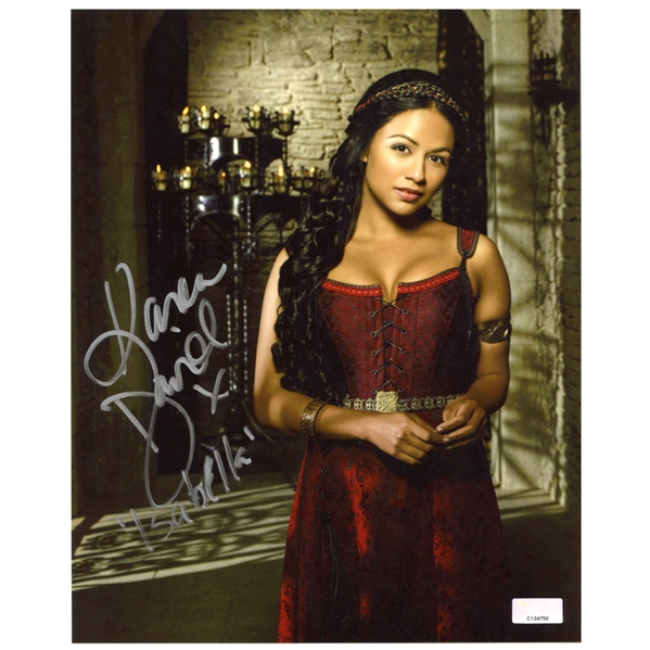 Karen David Autographed Galavant Isabella Chambers 8x10 Photo with Isabella Inscription