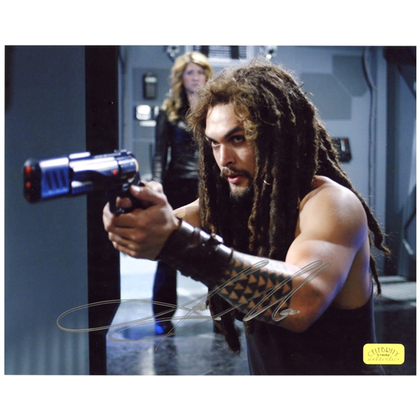 Jason Momoa Autographed Stargate Atlantis 8x10 Action Photo