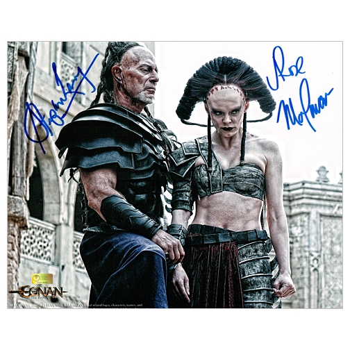 Rose McGowan and Stephen Lang Autographed Conan Marique and Zym 8x10 Scene Photo