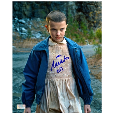 Millie Bobby Brown Autographed Stranger Things Eleven 8x10 Photo