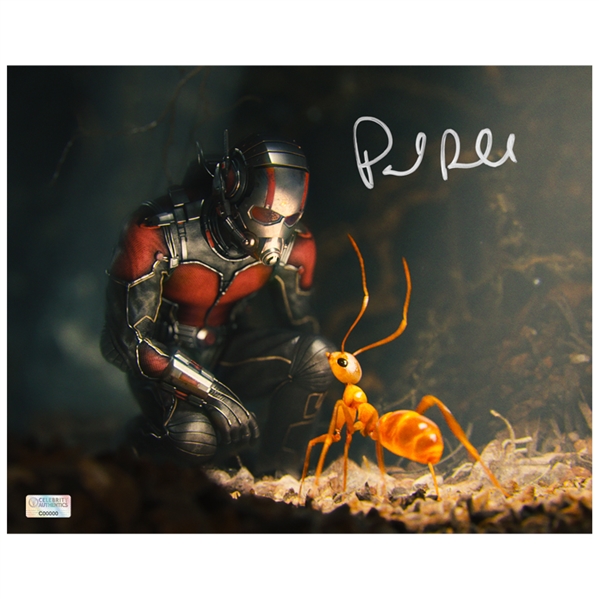 Paul Rudd Autographed Ant-Man Scene 8x10 Photo