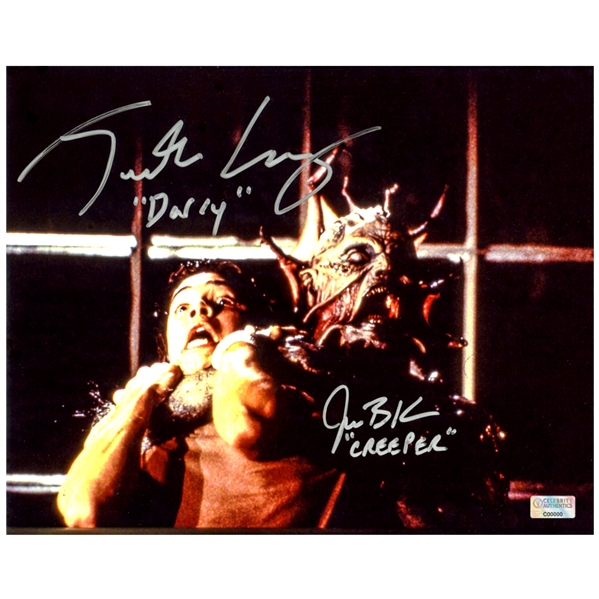 Justin Long and Jonathan Breck Autographed 2001 Jeepers Creepers Creeper Stronghold 8x10 Photo