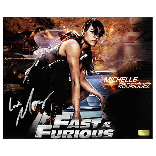 Michelle Rodriguez Autographed 8x10 Fast and Furious Photo