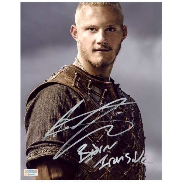 Alexander Ludwig Autographed Vikings Bjorn Ironside 8x10 Photo