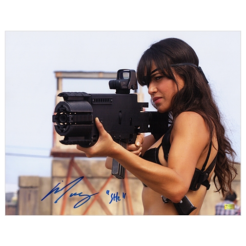 Michelle Rodriguez Autographed 11x14 Machete She Action Photo
