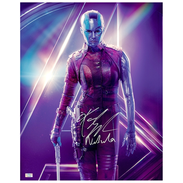 Karen Gillan Autographed 2018 Avengers Infinity War Nebula 16x20 Photo with Nebula Inscription