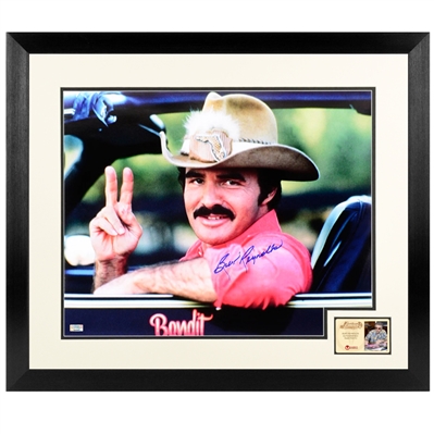 Burt Reynolds Autographed Smokey and the Bandit 16x20 The Bandit Framed Photo