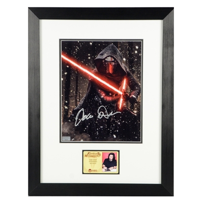 Adam Driver Autographed Star Wars: The Force Awakens Kylo Ren Starkiller Base 8x10 Framed Photo
