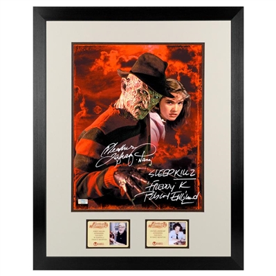 Robert Englund, Heather Langenkamp Autographed A Nightmare on Elm Street Freddy Krueger 11x14 Framed Photo