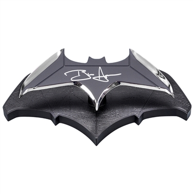 Ben Affleck Autographed QMx Batman 1:1 Scale Prop Replica Metal Batarang