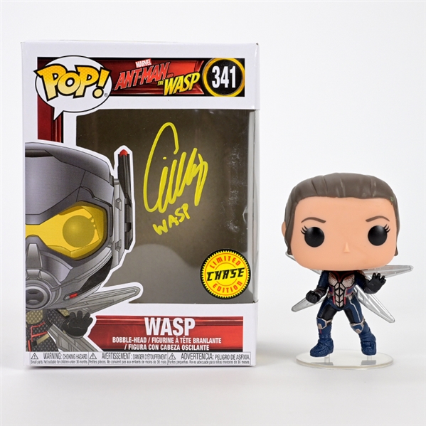 Evangeline Lilly Autographed Ant-Man & The Wasp Wasp Pop! Vinyl Figure #34 * RARE FUNKO CHASE VARIANT - ONLY ONE!