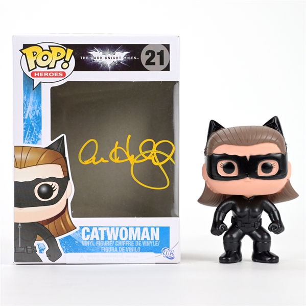 Anne Hathaway Autographed The Dark Knight Rises Catwoman Pop! Vinyl Figure #21 * VERY RARE - ONLY ONE!