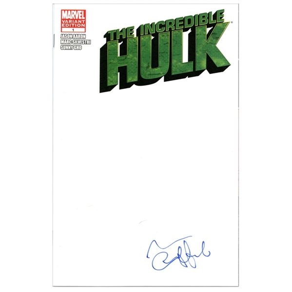 Mark Ruffalo Autographed The Incredible Hulk #1 Comic with Partial Blank Sketch Edition Variant Cover (mint)