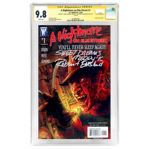 Robert Englund Autographed 2006 Nightmare on Elm Street #1 CGC SS 9.8 (mint) * with Sweet Dreams, FREDDY K! 
